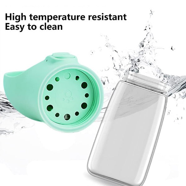 Image of the dog leak proof portable Water bottle showing high temperature resistant for cleaning - New Forest Pets.