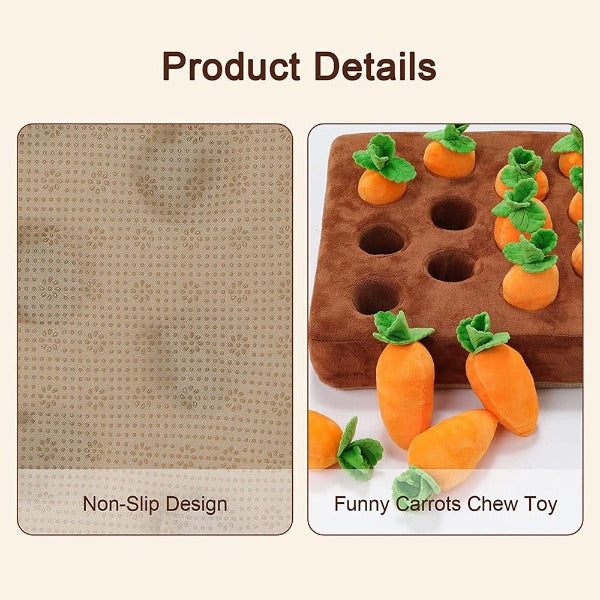Image of the dog 12 carrot snuffle mat puzzle showing the non-slip design bottom - New Forest Pets.