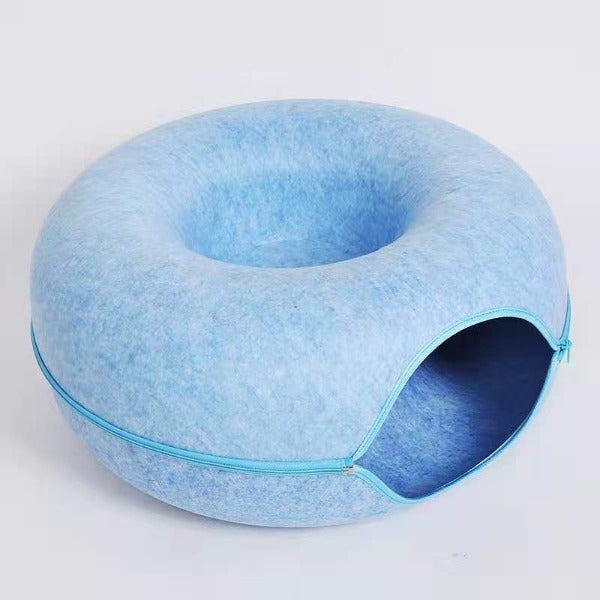 Image showing colour variant blue large of the donut cat tunnel - New Forest Pets.