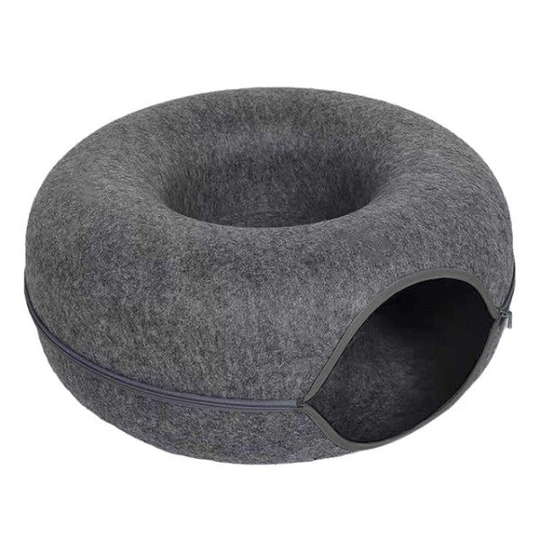 Image showing colour variant dark grey of the donut cat tunnel - New Forest Pets.