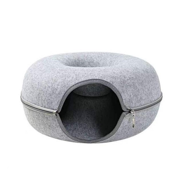 Image showing colour variant grey of the donut cat tunnel - New Forest Pets.