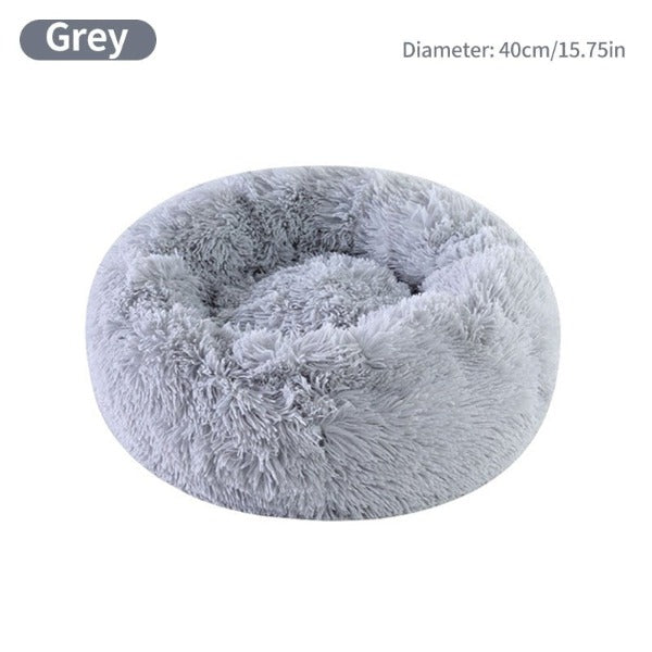 Donut shaped dog/cat Bed variant grey large - New Forest Pets.