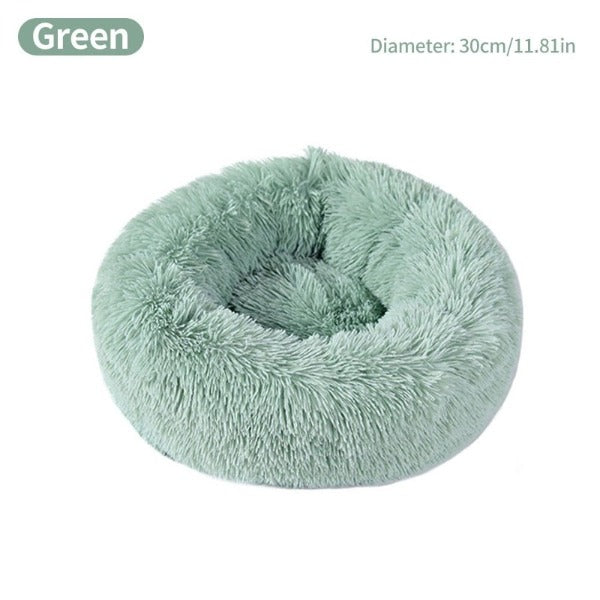 Donut shaped dog/cat Bed variant green small - New Forest Pets.