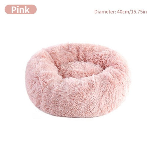 Donut shaped dog/cat Bed variant pink large - New Forest Pets.