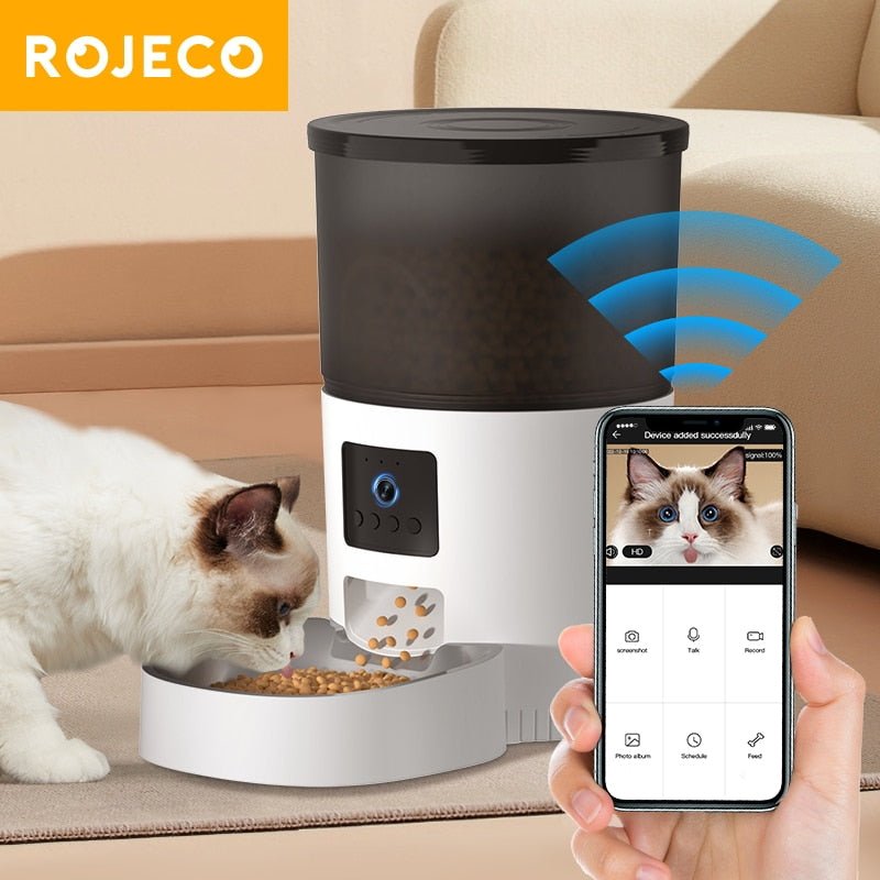 ROJECO AUTOMATIC SMART CAMERA CAT FEEDER - New Forest Pets